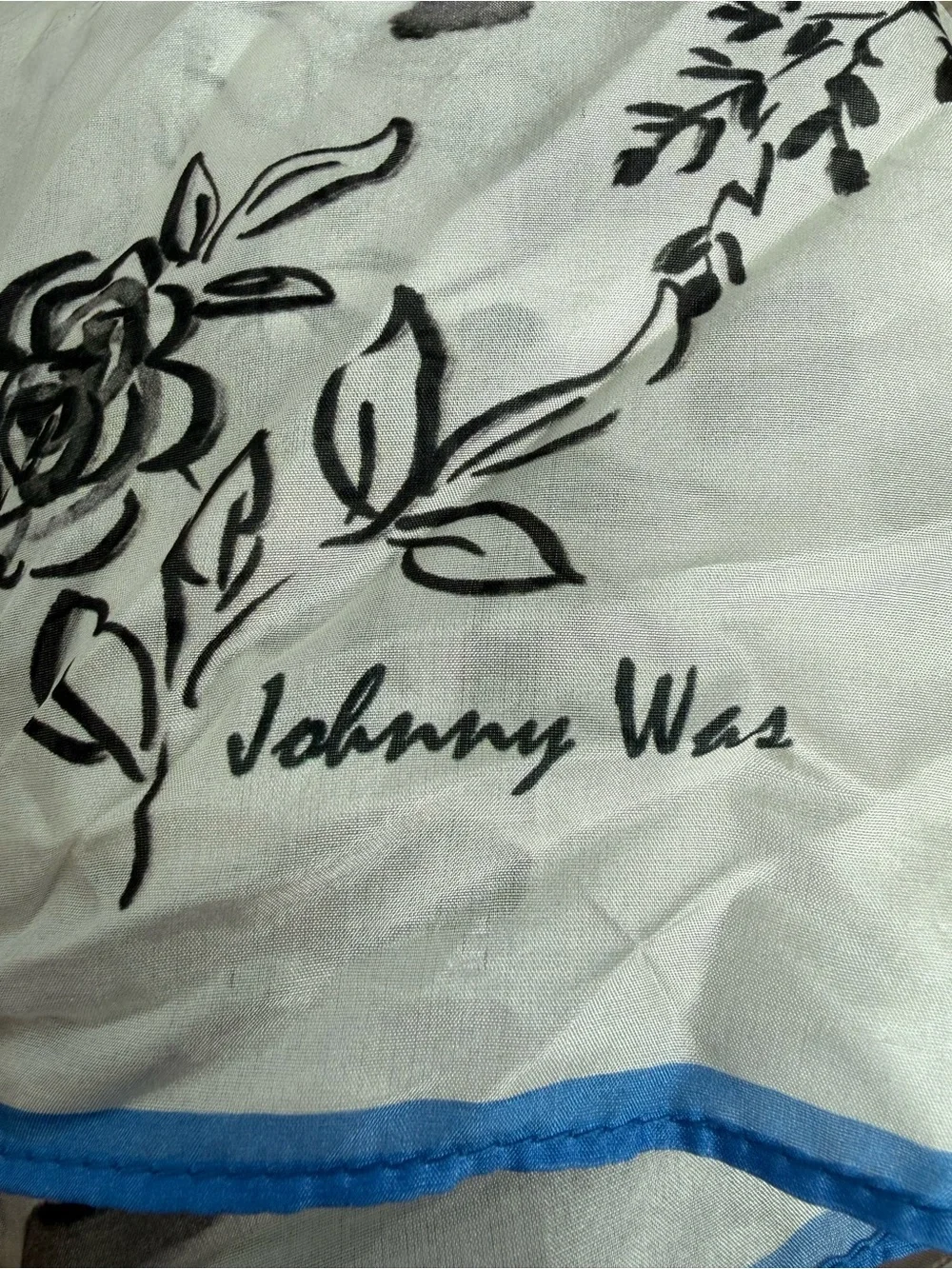 Johnny Was 100% Silk Paris Scarf with Tassels